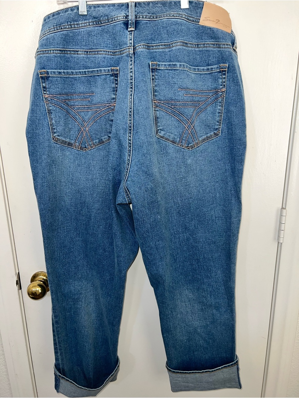 Seven7 Boyfriend Jean With Floral Embellishments - Picture 7 of 10